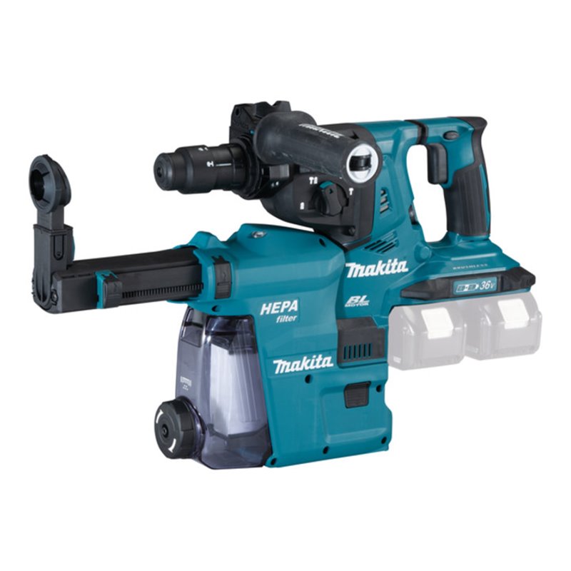 Makita Akku-Bohrhammer für SDS-PLUS 2x18 V mit Bluetooth & Staubabsaugung DX09