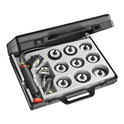 Facom Dichtigkeits-Prüfgerät für Kühlsystem, Adapter Satz im Kunststoffkoffer, 15-tlg.