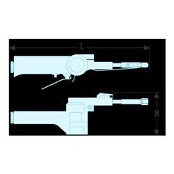 Facom Druckluft-Bandschleifer Band 10 x 330 mm 16.000 U/min Anschlussgewinde 1/4' 6,3 bar