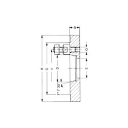 RÖHM DIN 55027 Kurzkegel-Futterflansch, 250 mm Außendurchmesser, 6 mm Kegelgröße