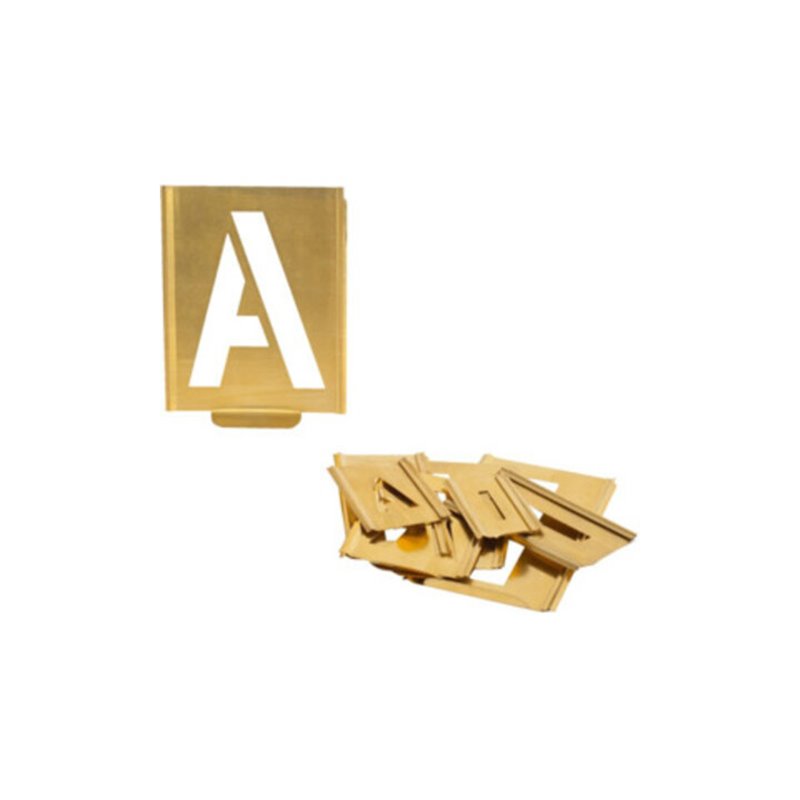 Signierschablonensatz 327 Buchstaben A-Z Schrift-H.150mm Spezialblech KUKKO