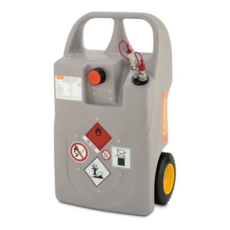 CEMO Diesel- und Heizöltrolley 60 l mit Schnellkupplung, mit Rücklauf