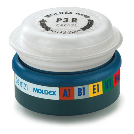 Moldex Kombifilter A1B1E1K1Hg P3 RD, für Serie 7000 + 9000, EasyLock®, organische Gase, anorganische Gase, Saure Gase, Ammoniak,