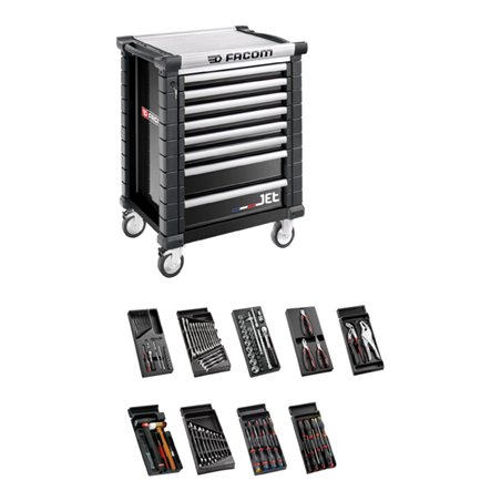 Facom Werkstattwagen JET.8GM3 mit 9 Modulen