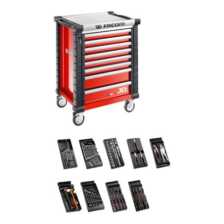 Facom Werkstattwagen JET.8M3 mit 9 Modulen