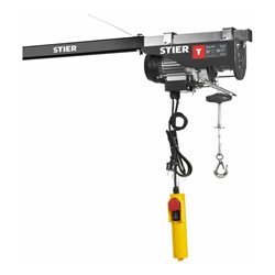 STIER Elektrischer Seilzug, 500 kg Tragkraft, 1000 W Leistung