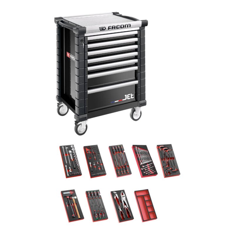 Facom Werkstattwagen JET.7GM3 mit 9 Modulen