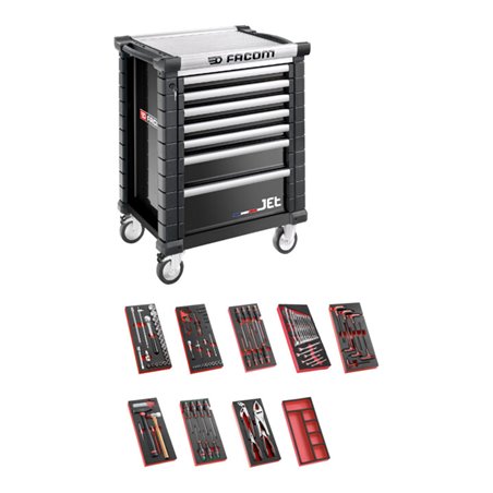 Facom Werkstattwagen JET.7GM3 mit 9 Modulen