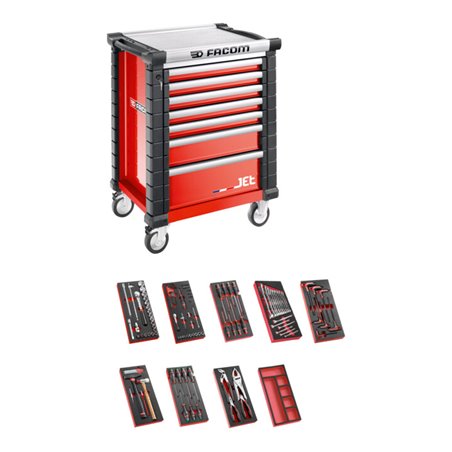 Facom Werkstattwagen JET.7M3 mit 9 Modulen