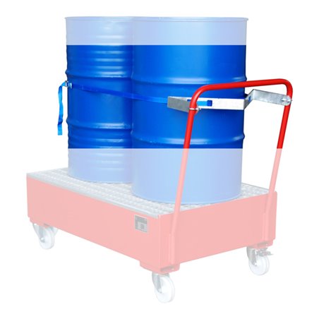 Bauer Südlohn Fasshalterung mit Spanngurt für 2 x 200 Liter Fässer