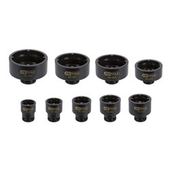 KS Tools Nutmuttern-Schlüssel-Satz, Zapfen innen liegend, 9-tlg.