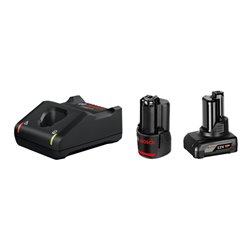 Bosch Akku Starter-Set: 1 x GBA 12 Volt 2,0 Ah 1 x GBA 12 Volt 4,0 Ah GAL 12V-40