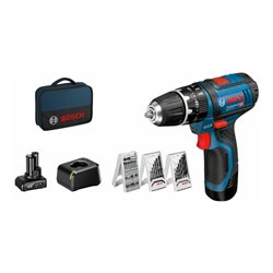 Bosch Akku-Schlagbohrschrauber GSB 12V-15 mit 1 x 4,0 Ah 1 x 2,0 Ah Li-Ion Akku