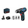 Bosch Akku-Schlagbohrschrauber GSB 12V-15 mit 1 x 4,0 Ah 1 x 2,0 Ah Li-Ion Akku
