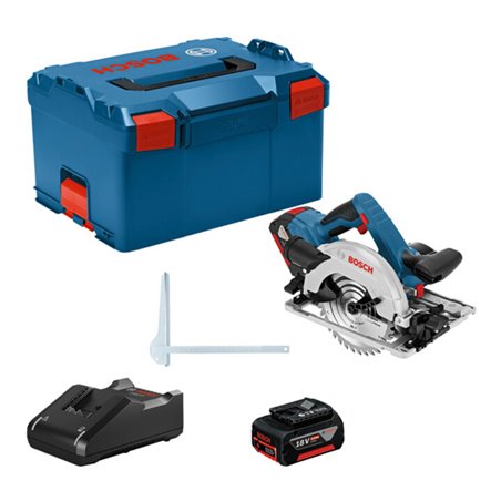 Bosch Akku-Kreissäge GKS 18V-57 G mit 2 x 4,0 Ah Li-Ion Akku L-BOXX