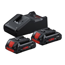Bosch Akku Starter-Set: 2 x ProCORE 18 Volt 4,0 Ah und GAL 18V-40