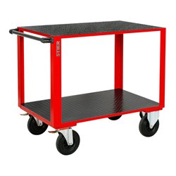 STIER Montagewagen mit 2 gummibeschichteten Ladeflächen