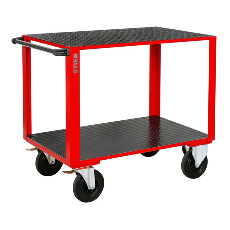 STIER Montagewagen mit 2 gummibeschichteten Ladeflächen
