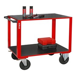 STIER Montagewagen mit 2 gummibeschichteten Ladeflächen