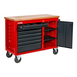 STIER Fahrbare Werkbank mit 7 Schubladen und 1 Tür