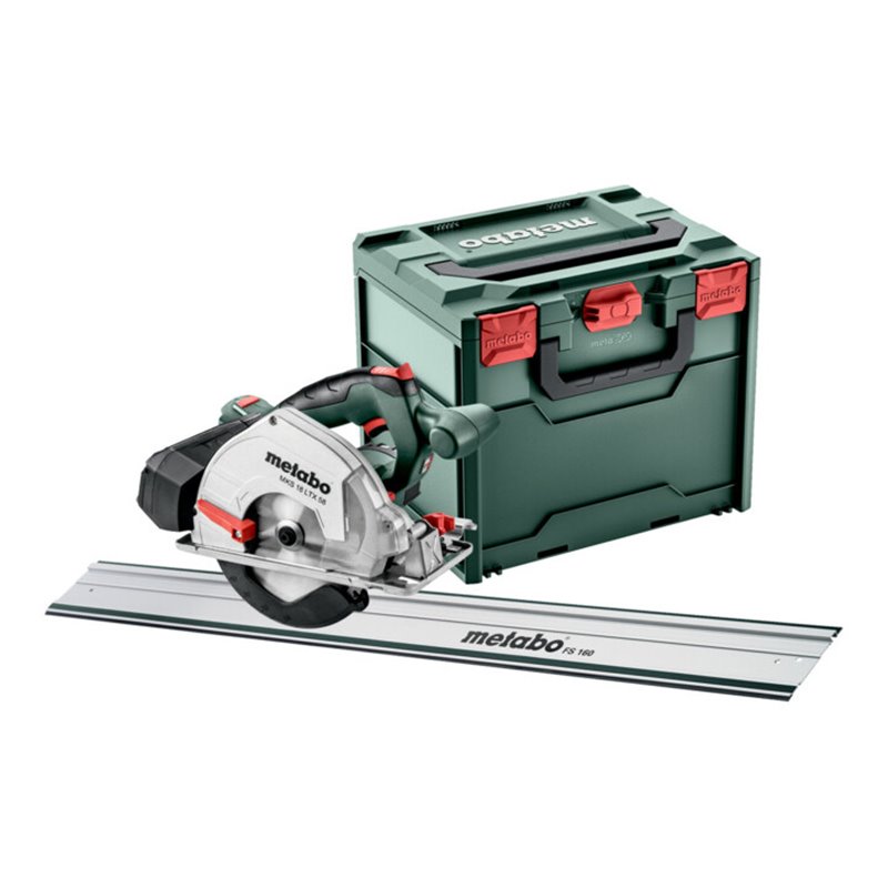 Metabo Akku-Metall-Handkreissäge MKS 18 LTX 58 FS Set mit Führungsschiene FS 160  metaBOX 340 18V x +