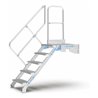 ZARGES LM-Treppe mit Plattform 60° 5 Stufen, 800 mm breit, Höhe 1.25 m