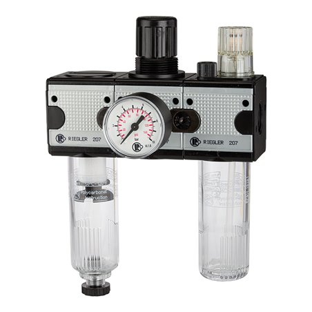 RIEGLER Wartungseinheit 3-teilig »multifix«, mit PC-Behälter