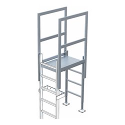 ZARGES Ausstieg mit Übergang Edelstahl 800 mm