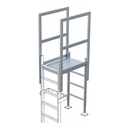 ZARGES Ausstieg mit Übergang Edelstahl 800 mm