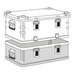 ZARGES Transportkiste K 470 Plus - Haubenbehälter 550 x 350 x 220 mm
