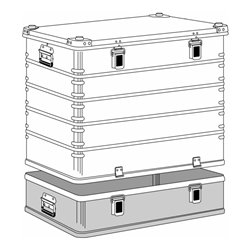 ZARGES Transportkiste K 470 Plus - Haubenbehälter 750 x 550 x 580 mm