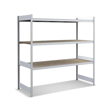 Bito Großfachregal Grundfeld Set, 350kg, Spanplatte, verzinkt