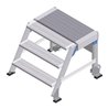 ZARGES Treppenpodest fahrbar 60° 3 Stufen, 800 mm breit, Höhe 0.75 m