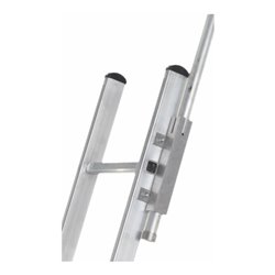 ZARGES Ausstiegsholm, gerader Anbau, rechts einteilige Leitern