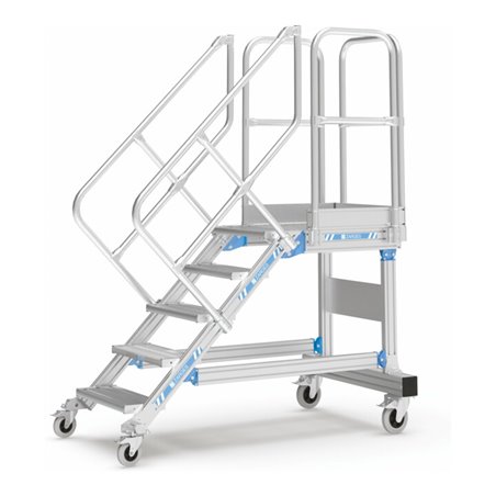 ZARGES Plattformtreppe fahrbar 60° 14 Stufen, 600 mm x 3.75 m 60 Grad breite 800 mm