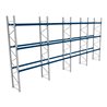 Bito Palettenregal Set P3 mit 3 Ebenen L11400xH5505xT1100 mm, K-Regal 1000 kg unmontiert enzianblau