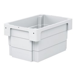 Bito Drehstapelbehälter DSB64321R Rippenboden mit Unterfassgriff L600x400xH320 mm, grau