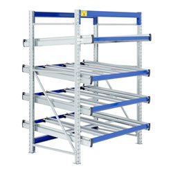 Bito Regal SDS / Regal SF4 L1300xH2000xT1470 mm 6RL, Grundfeld gerade/unmon. enzianblau