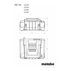 METABO Akku-Ladegerät, Typ: ASC145