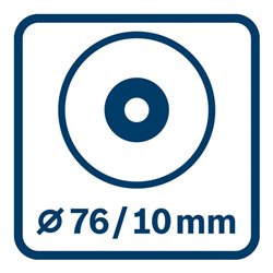 Bosch Akku-Winkelschleifer GWS 12V-76 mit 2 x 2,0 Ah Li-Ion Akku