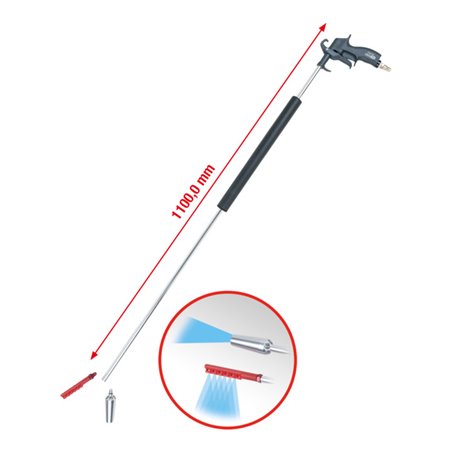 KS Tools Druckluft-Ausblaspistole, lange Ausführung, 3-tlg.