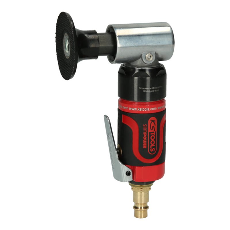 KS Tools SlimPOWER Mini-Druckluft-Schleifmaschine für große Pads, 19000 U/min