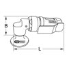 KS Tools SlimPOWER Mini-Druckluft-Schleifmaschine für große Pads, 19000 U/min