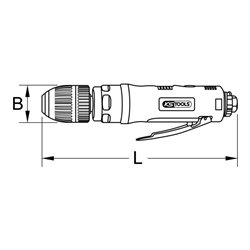 KS Tools 3/8' SlimPOWER Mini-Druckluft-Stabbohrmaschine, 7.000U/min