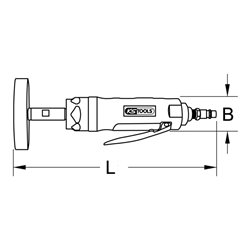 KS Tools 1/4' Druckluft-Radiermaschine, 4.000U/min