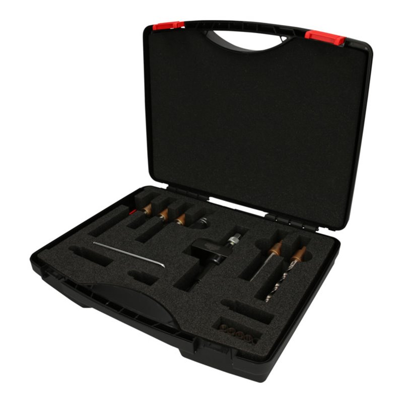 KS Tools Injektor-Spannschrauben-Ausbohr-Satz, 22-tlg.