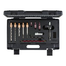 KS Tools Injektor-Spannschrauben-Ausbohr-Satz, 22-tlg.