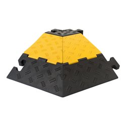 Moravia Winkelstück rechts f. 5-Kanal Kabelbrücke, Hartgummi, mit Deckel, 590x570x50 mm