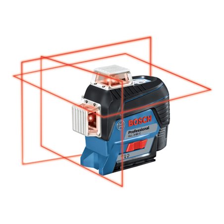 Bosch Linienlaser GLL 3-80 C mit 4 x 1,5 V-LR6 AA1 Akku-Adapter Baustativ BT 150