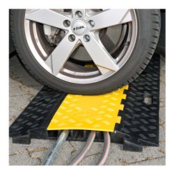 Moravia 5-Kanal Kabelbrücke, Hartgummi, mit Deckel, 590x930x50 mm 5 Kanäle á 36x34 mm